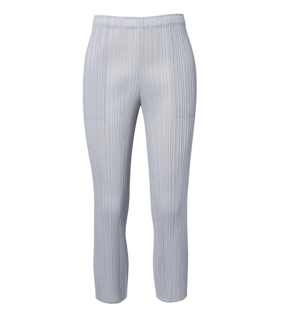 Pleats Please Issey Miyake Basics cropped pleated slim pants
