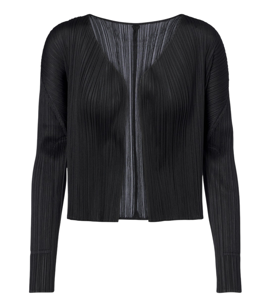 Pleats Please Issey Miyake Basics pleated cardigan