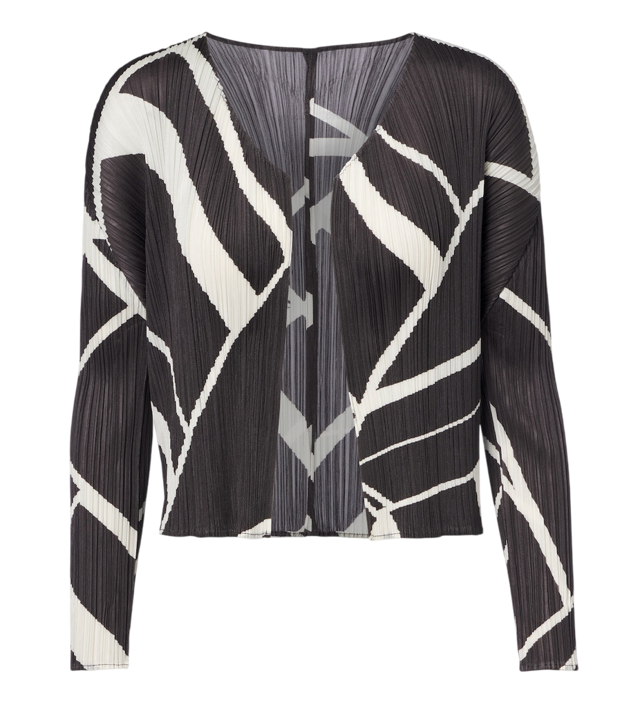 Cardigan plissé à imprimé Fold Line de Pleats Please Issey Miyake