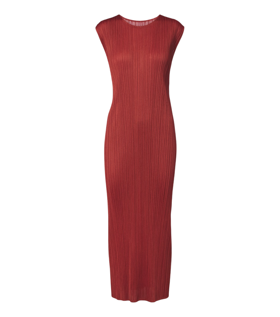 Pleats Please Issey Miyake Monthly Colors: September pleated midi dress