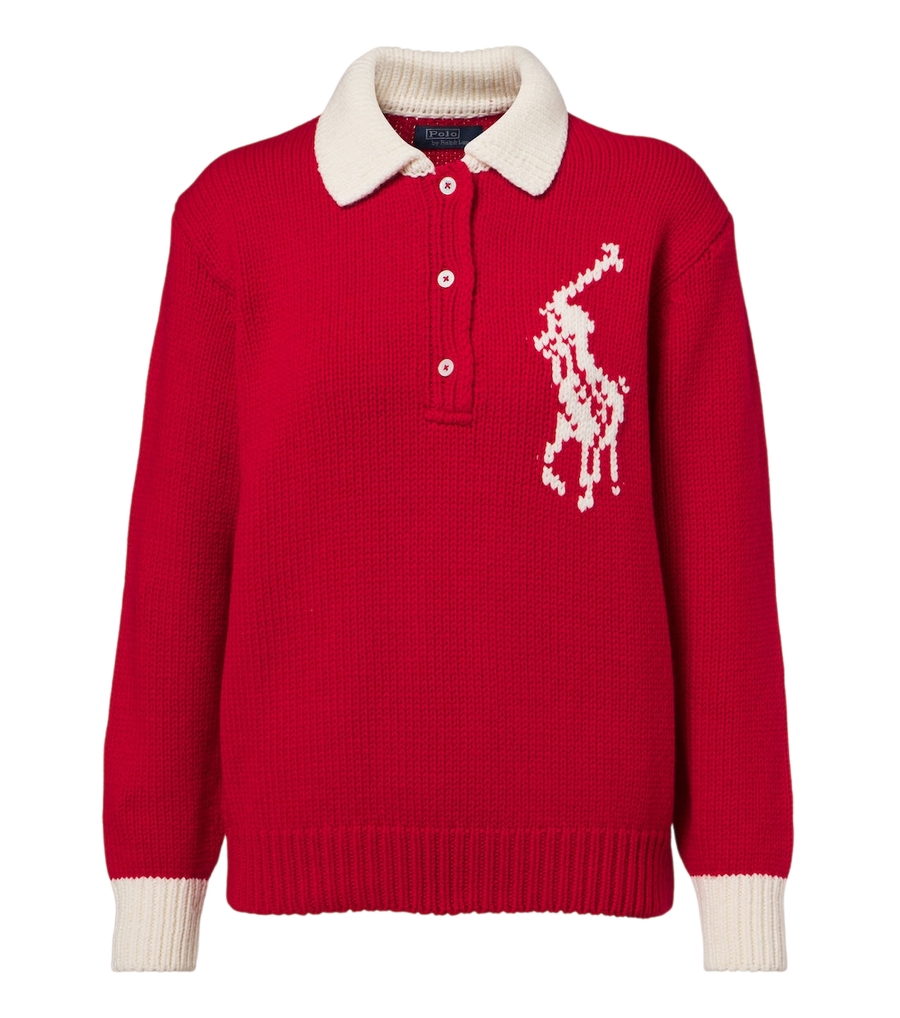 Polo Ralph Lauren Big Pony intarsia wool polo sweater