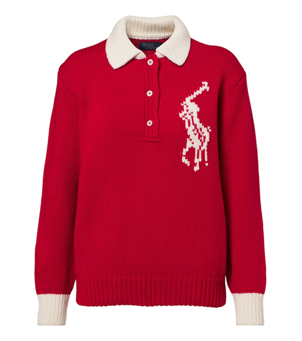 Polo Ralph Lauren Big Pony intarsia wool polo sweater
