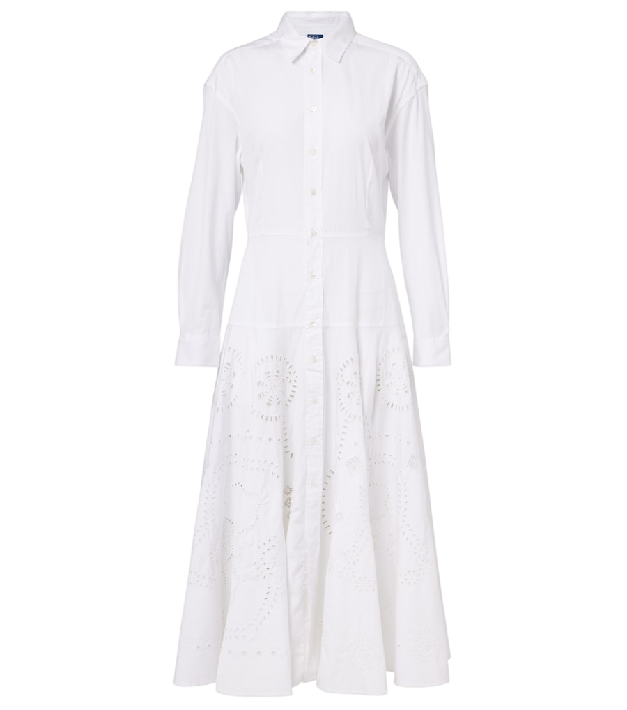Robe-chemise en coton brodé à l’anglaise Polo Ralph Lauren