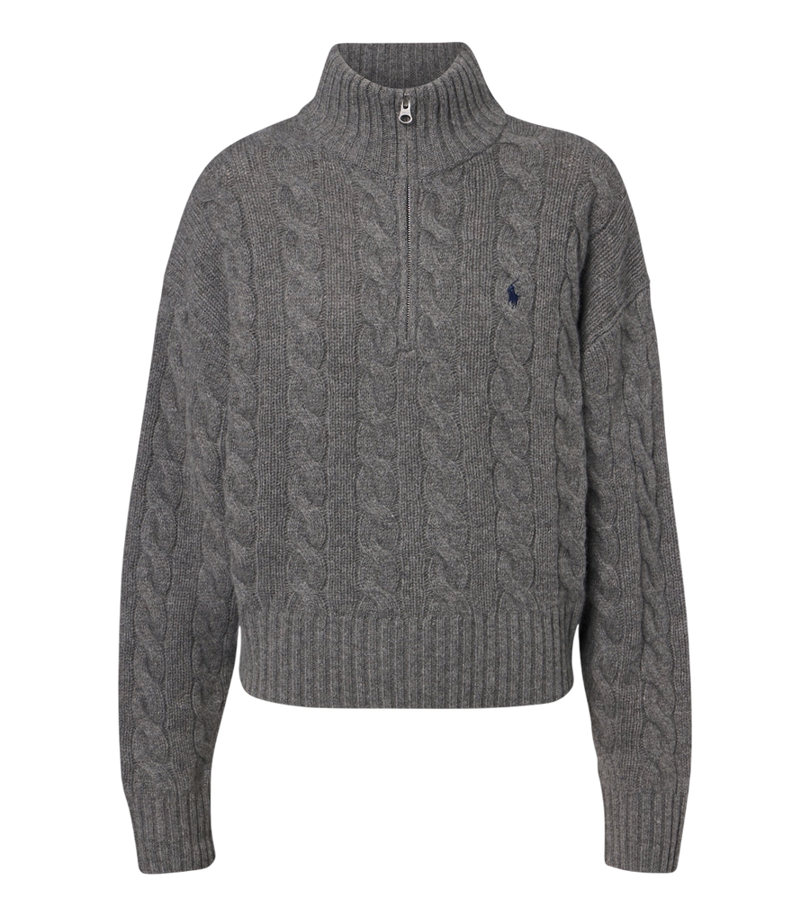 Polo Ralph Lauren Cable-knit wool-blend half-zip sweater