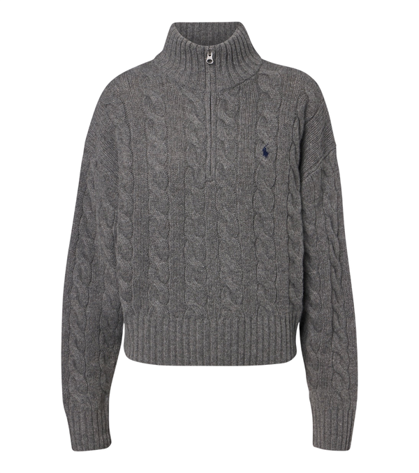 Polo Ralph Lauren Cable-knit wool-blend half-zip sweater