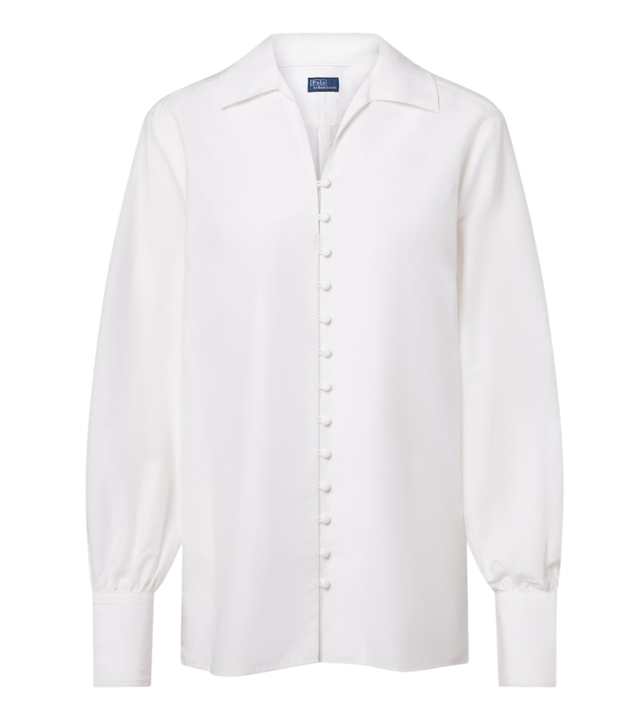 Blusa de algodón y seda de Polo Ralph Lauren