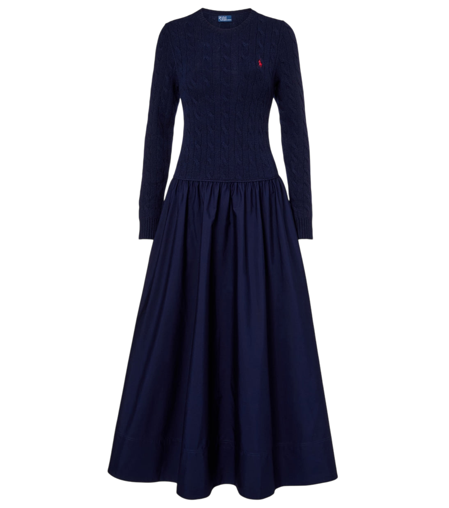 Polo Ralph Lauren Cotton and wool-blend maxi dress