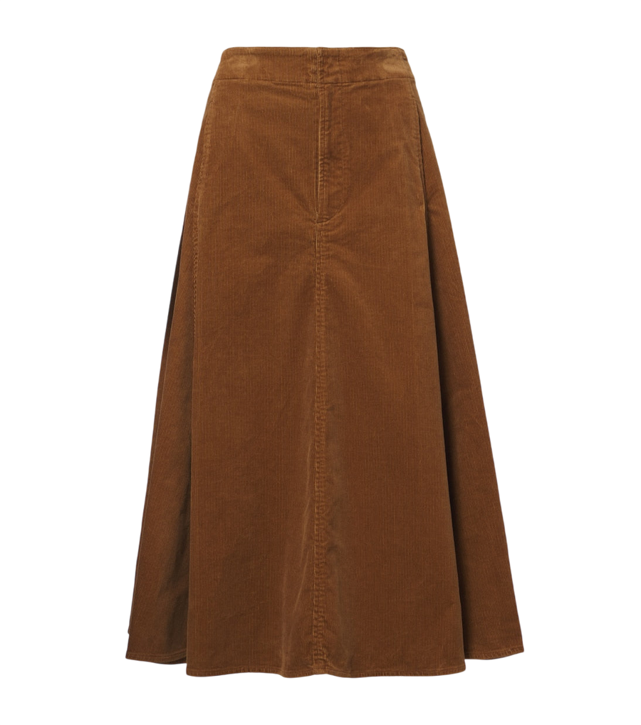 Falda midi de pana de algodón de Polo Ralph Lauren