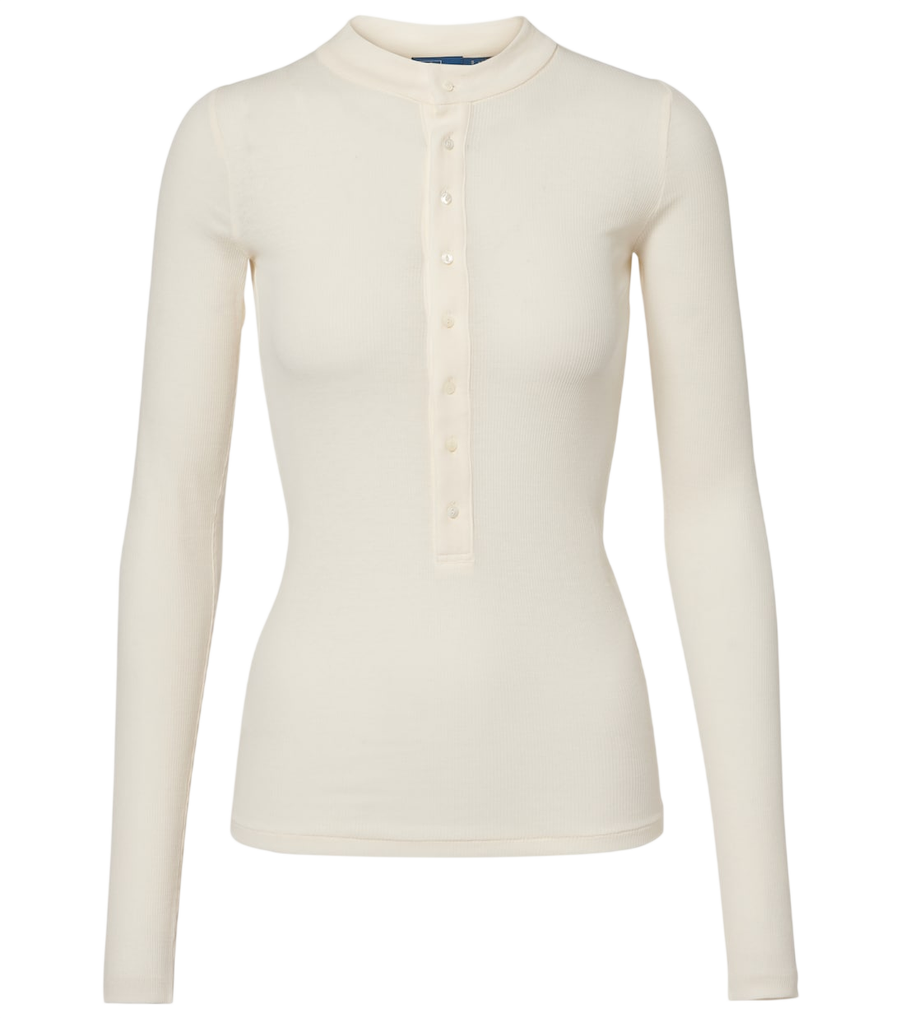 T-shirt Henley en jersey de coton Polo Ralph Lauren