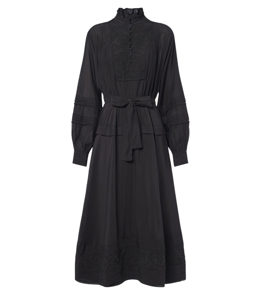 Robe midi à volants brodée Polo Ralph Lauren