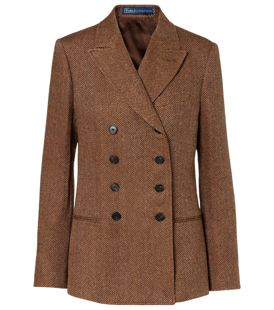 Polo Ralph Lauren Herringbone linen, wool, and silk blazer