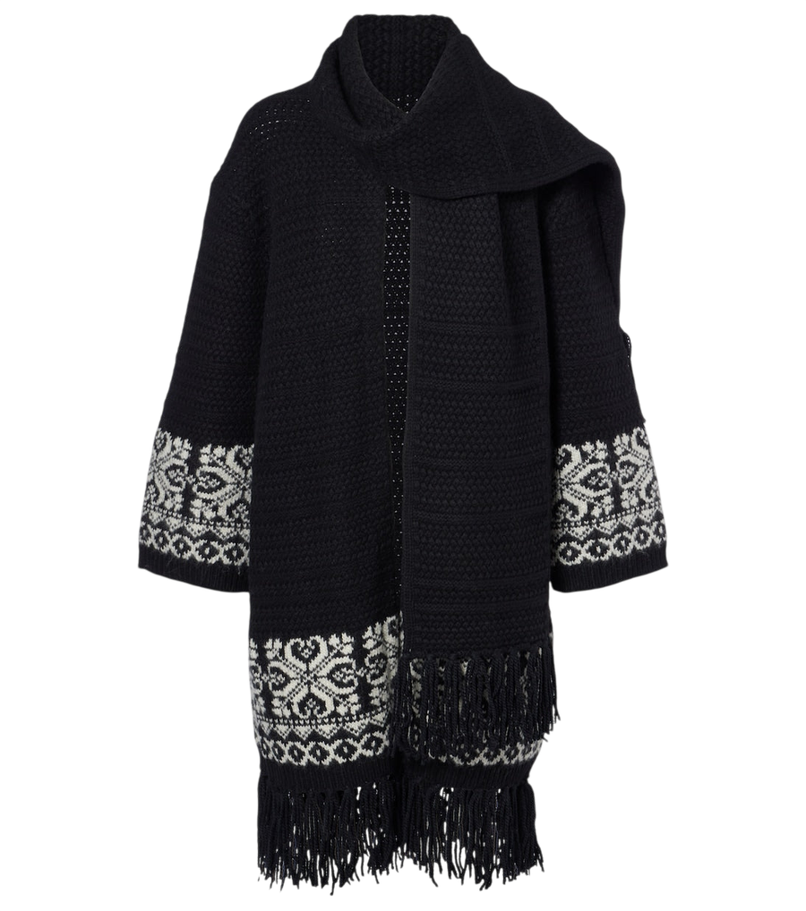 Polo Ralph Lauren Cardigan avvolgente in misto lana jacquard