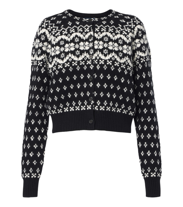 Polo Ralph Lauren Jacquard wool, cotton, and alpaca cardigan