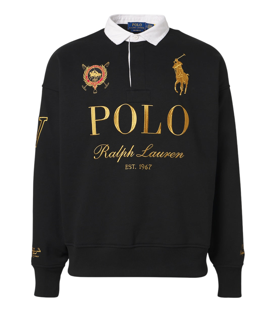 Polo Ralph Lauren Logo cotton-blend fleece polo sweater