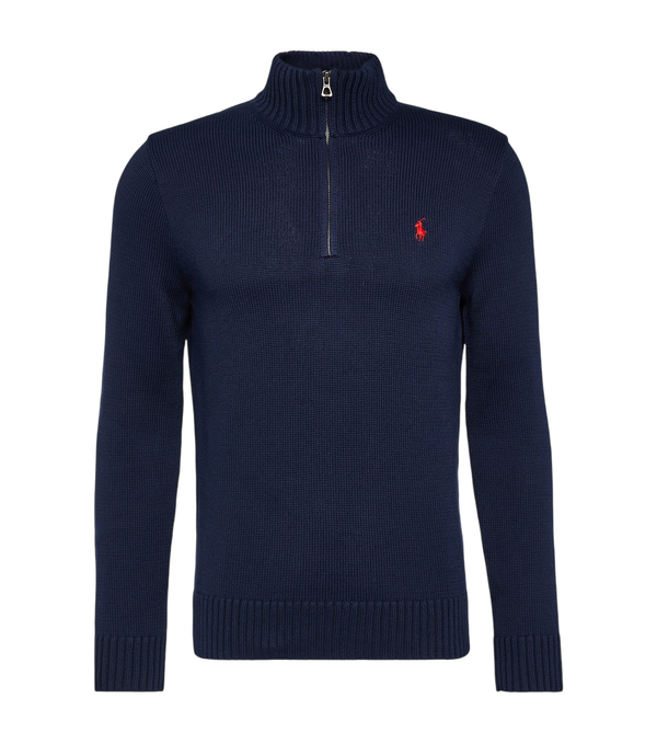 Polo Ralph Lauren Logo cotton half-zip sweater