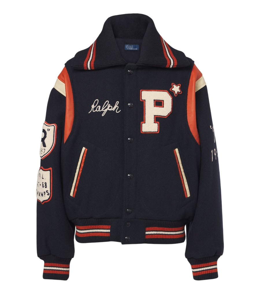 Polo Ralph Lauren Patch-appliqué wool-blend varsity jacket