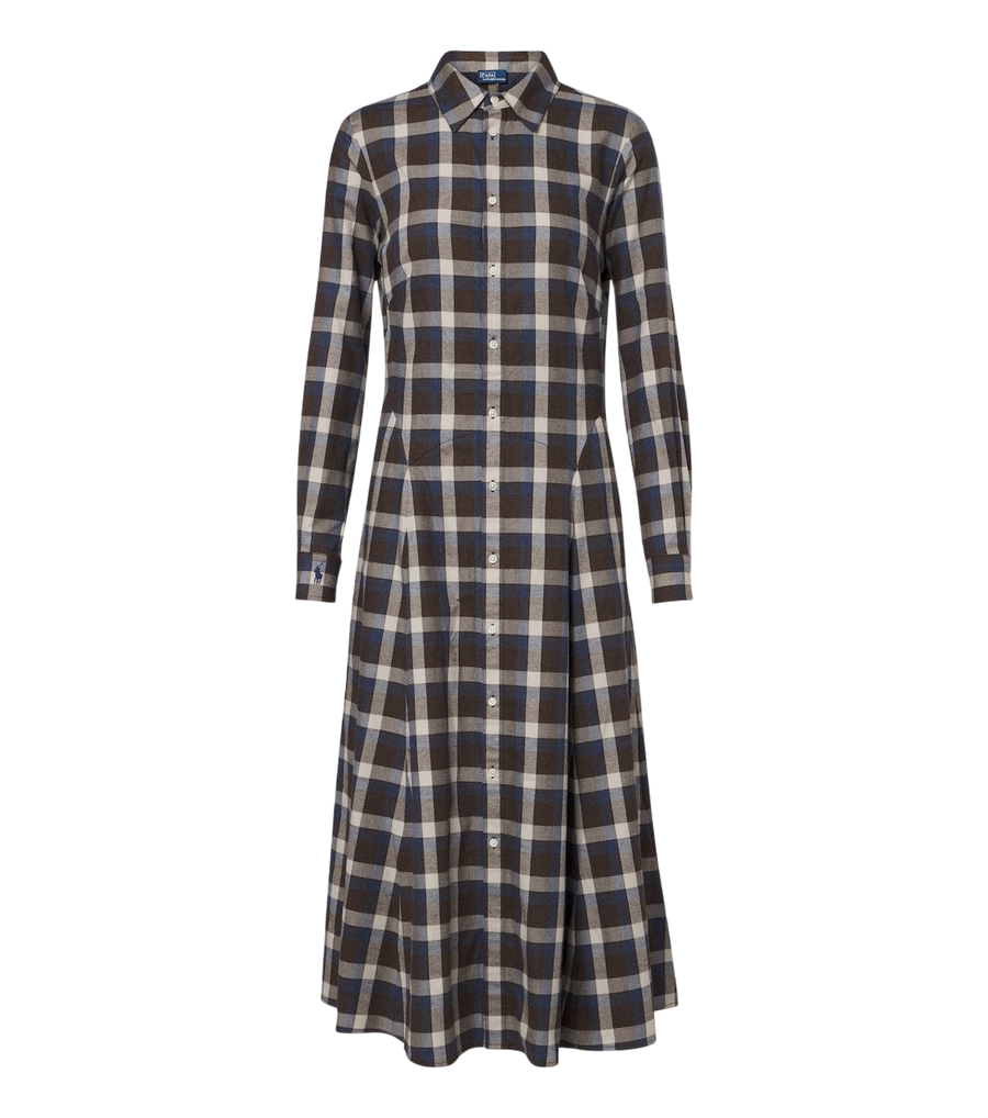 Robe-chemise en sergé de coton à carreaux Polo Ralph Lauren