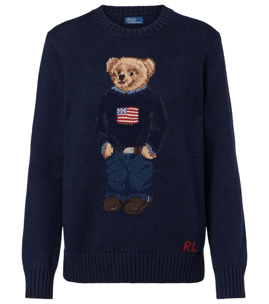 Polo Ralph Lauren Polo Bear intarsia cotton and linen sweater