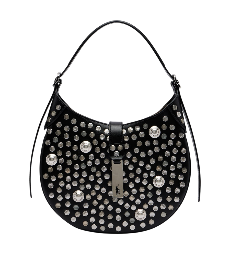Polo Ralph Lauren Polo ID Small studded leather shoulder bag
