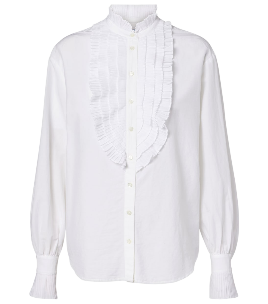 Polo Ralph Lauren Ruffled cotton and silk blouse