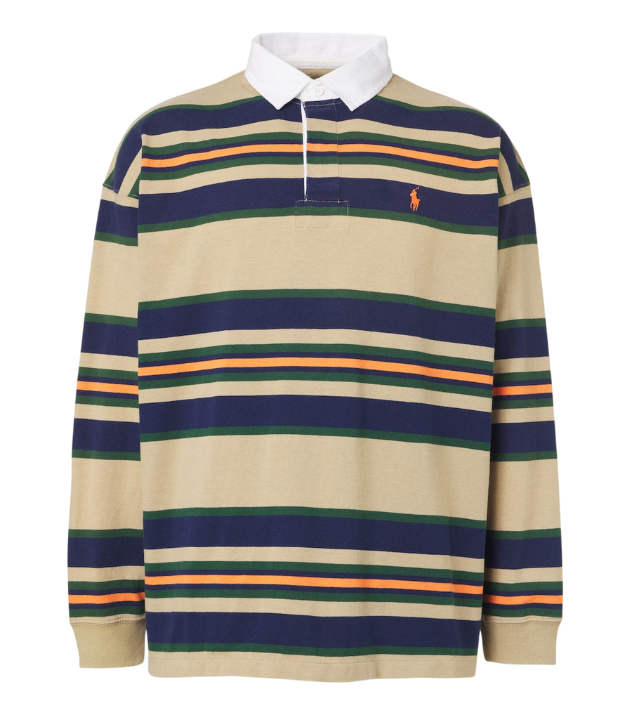 Polo Ralph Lauren Striped cotton jersey polo sweater