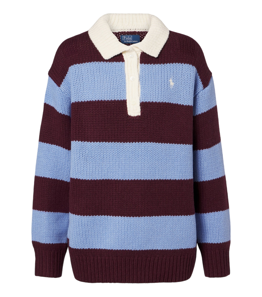 Polo Ralph Lauren Striped wool-blend polo sweater