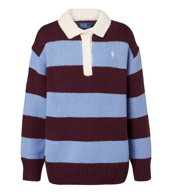 Polo Ralph Lauren Striped wool-blend polo sweater