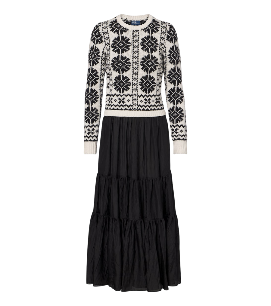 Polo Ralph Lauren Wool, cotton, alpaca, and silk midi dress