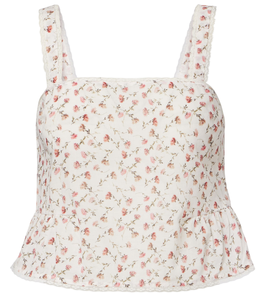 Haut en coton à fleurs Charlotte de Posse