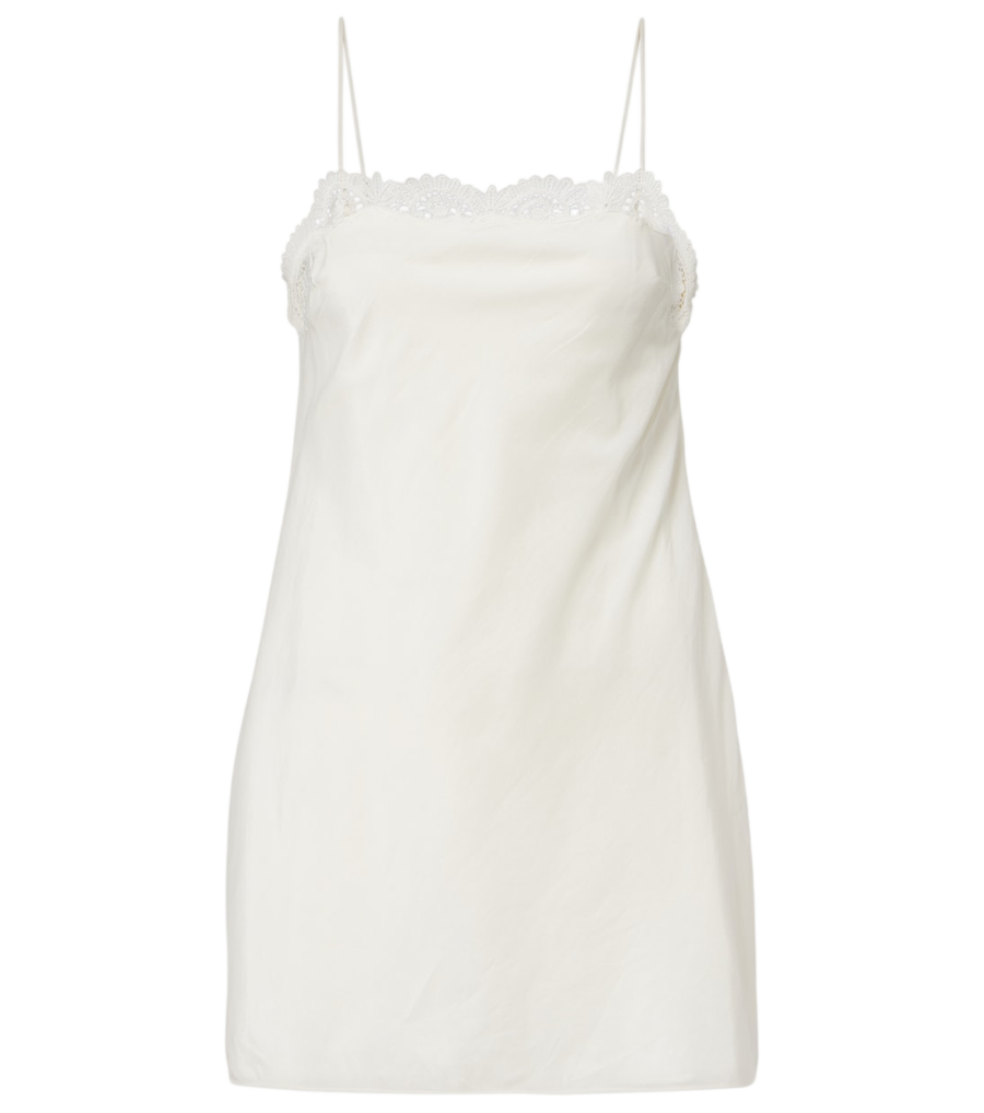 Posse Darya embroidered cotton and silk minidress