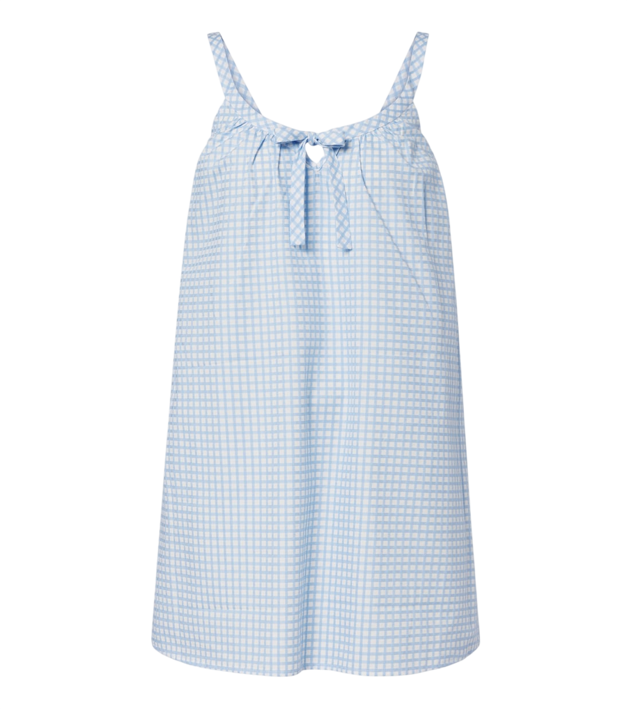 Minivestido de algodón de cuadros vichy Lila de Posse