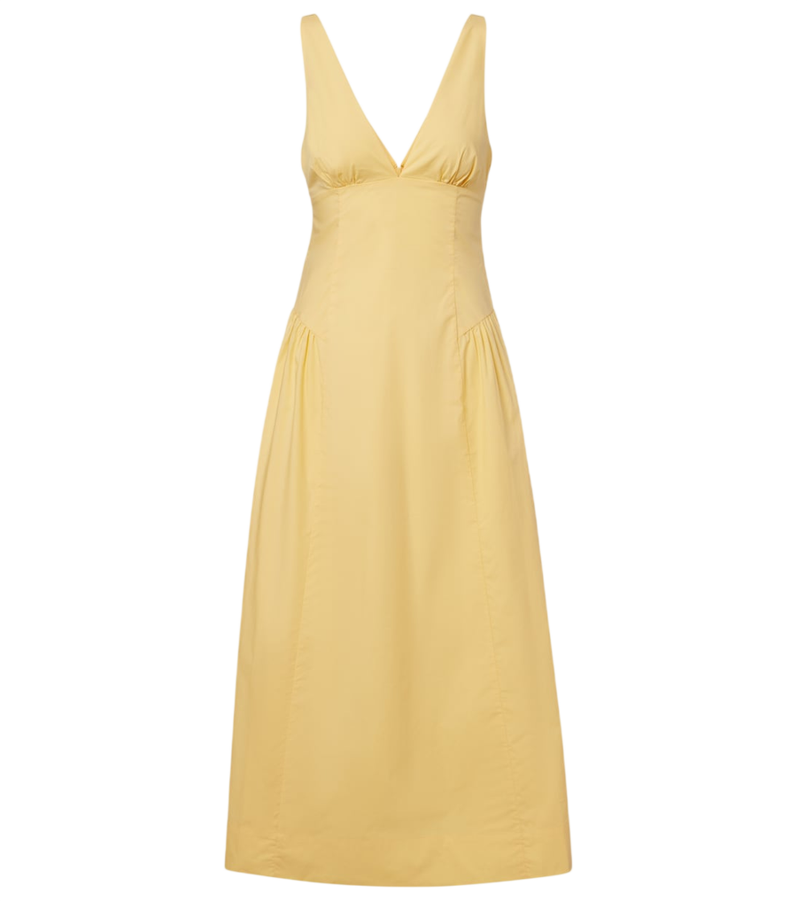 Posse Vestido midi Lindie em popelina de algodão
