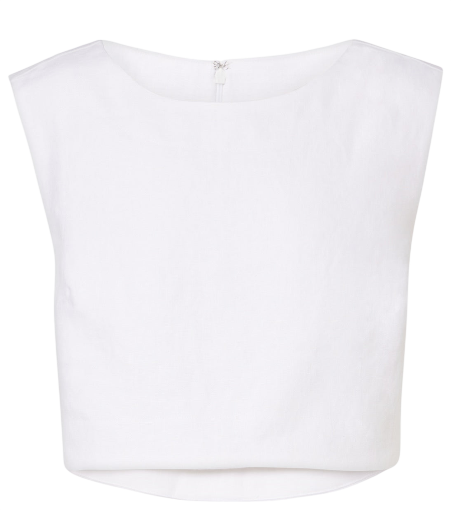 Posse Martina cropped linen top