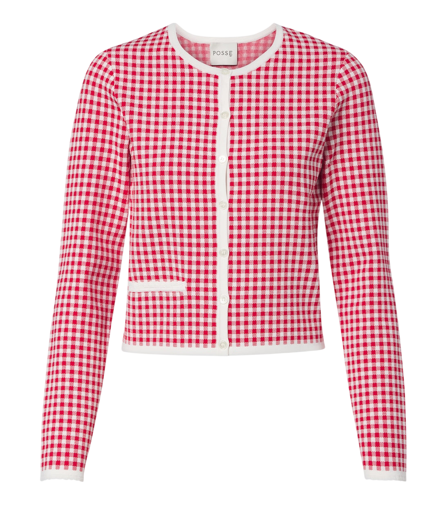 Posse Micah gingham cardigan