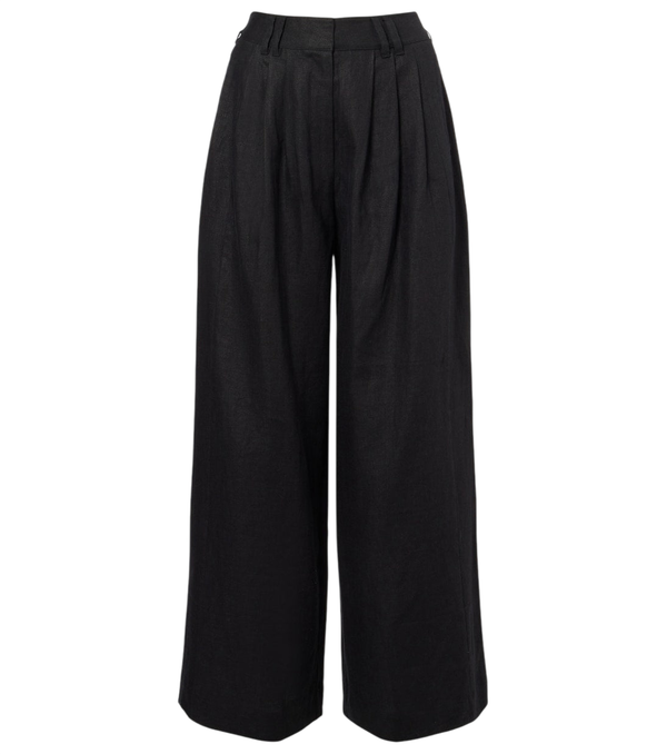Pantalon large en lin taille haute Posse Parker