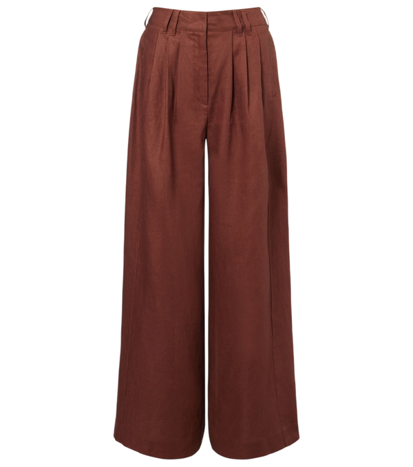 Pantalon large en lin taille haute Posse Parker