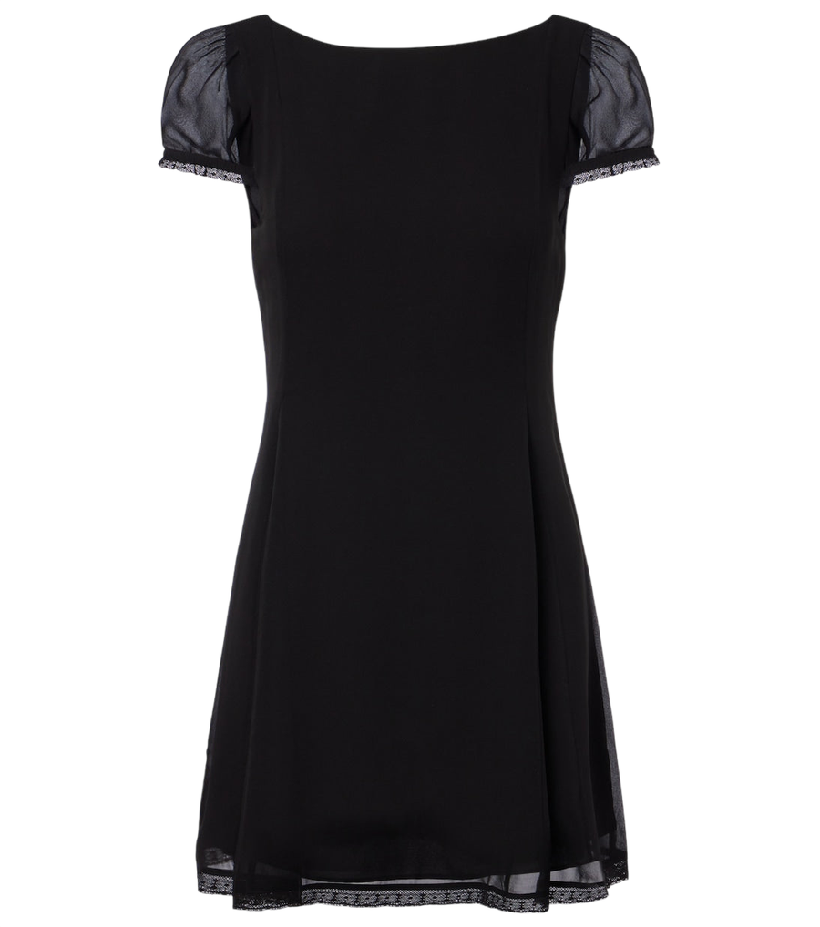 Posse Priscilla lace-trimmed silk minidress