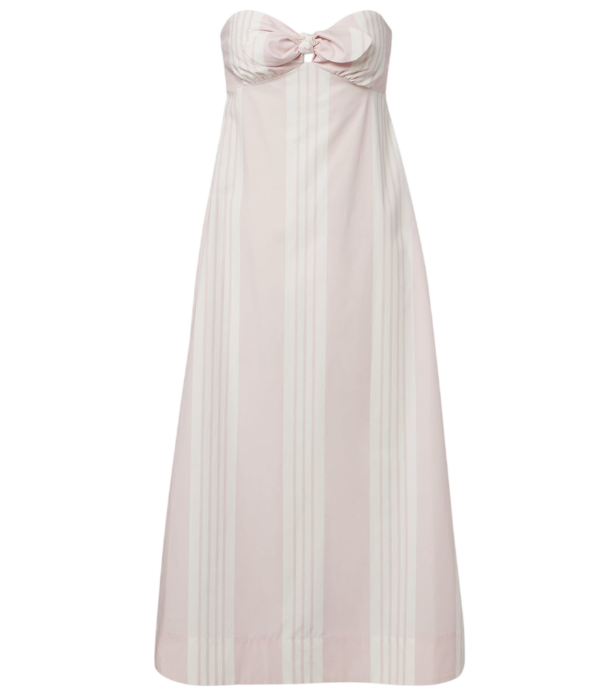 Posse Rosie striped cotton midi dress