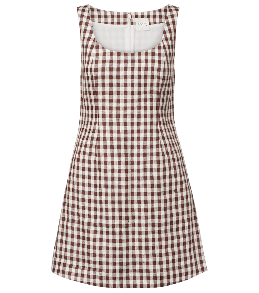Mini-robe Posse Sadie en lin vichy
