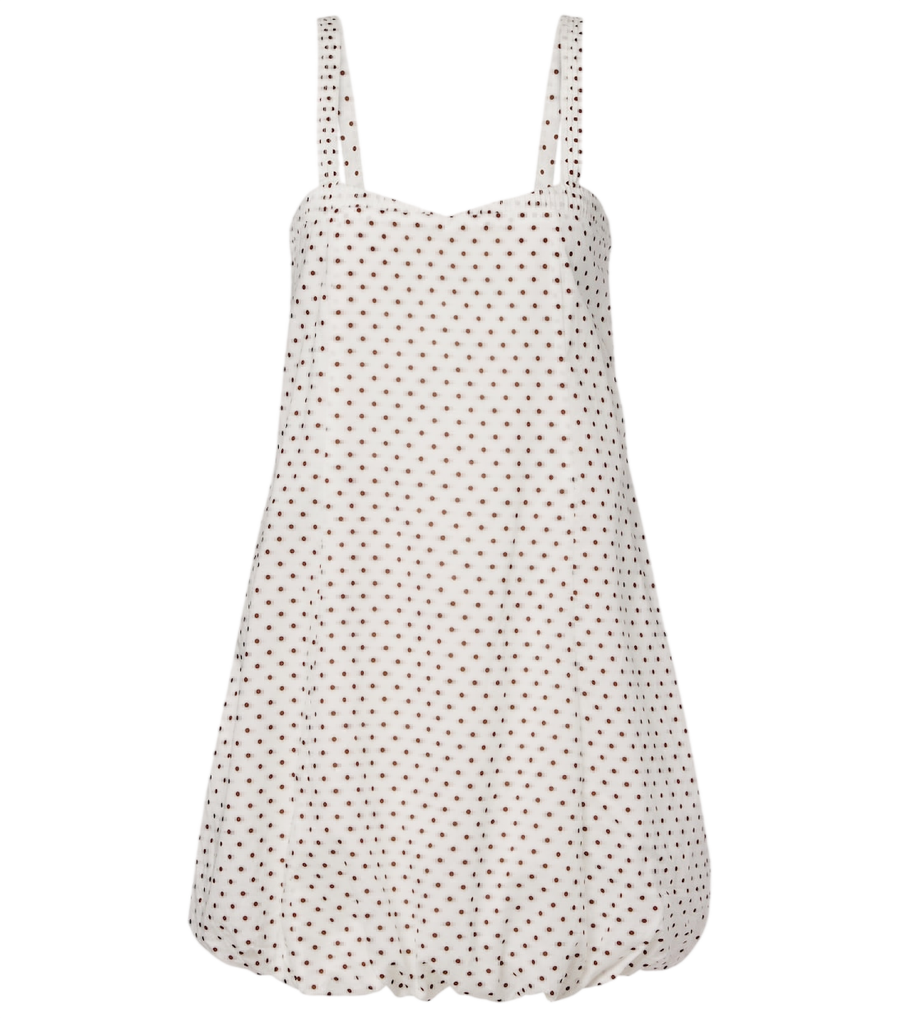 Posse Sky polka-dot balloon minidress