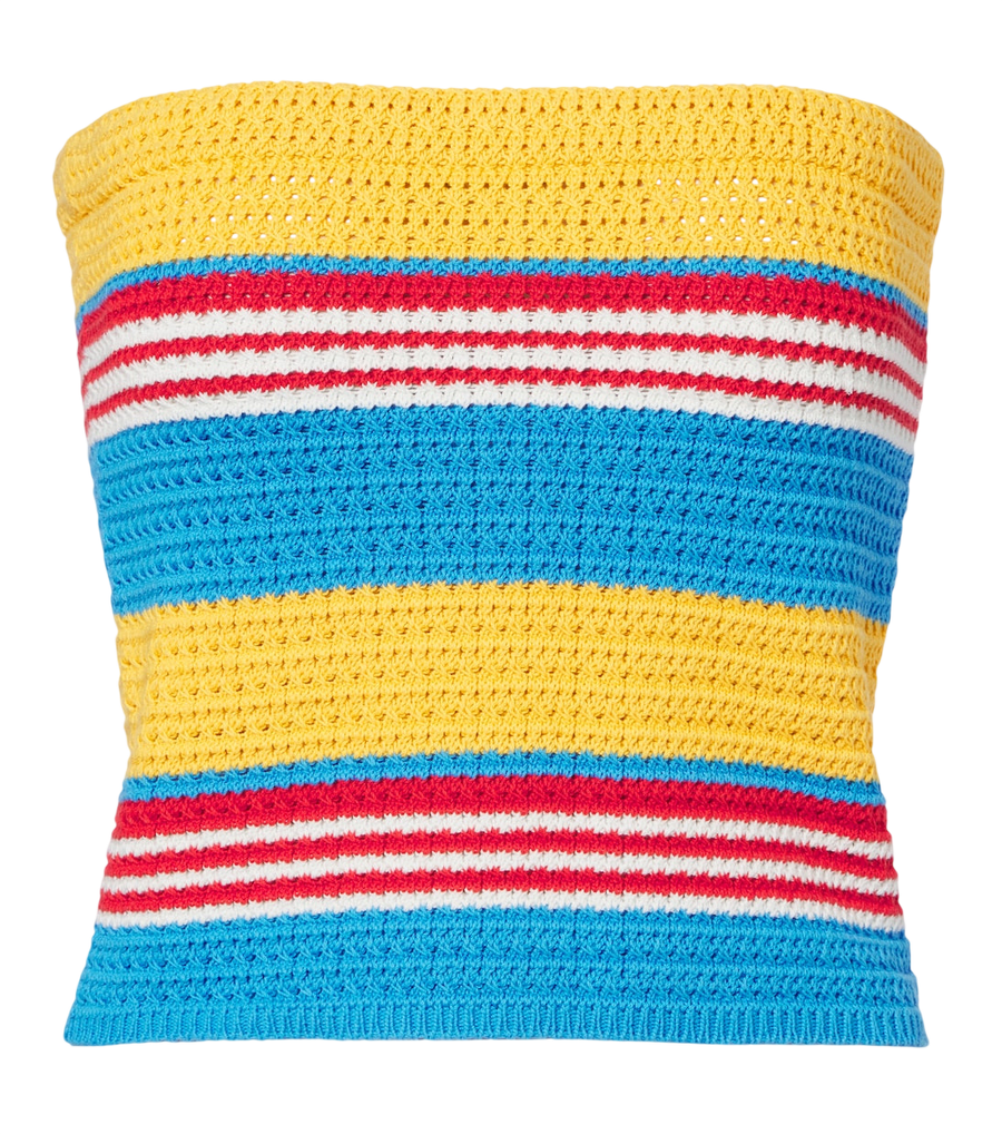 Haut bustier en coton rayé Tammy de Posse