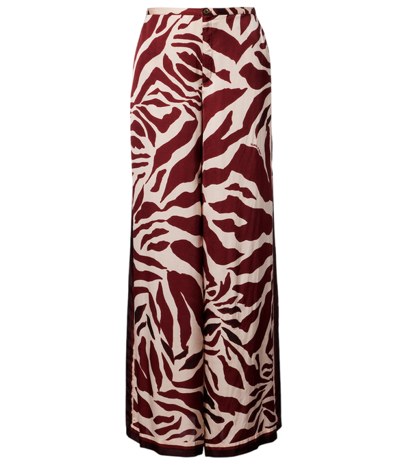 Pantalones palazzo con estampado animal Clea de Poupette St Barth