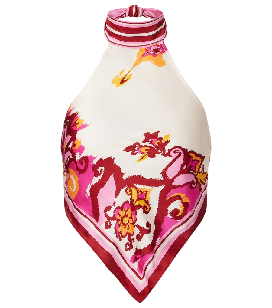 Poupette St Barth Guilia printed halterneck top