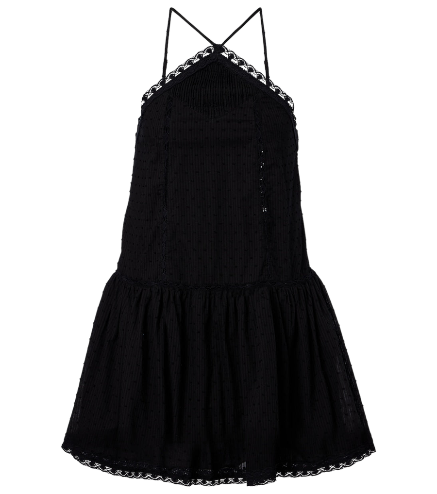 Poupette St Barth Nora crochet-trimmed cotton minidress