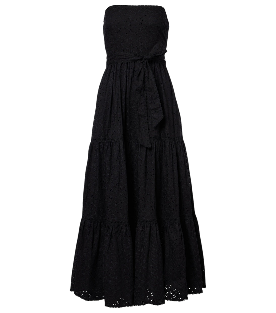Poupette St Barth Thelma strapless cotton maxi dress