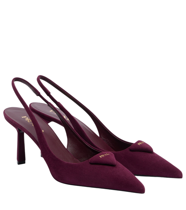 Escarpins slingback Prada 75 en daim
