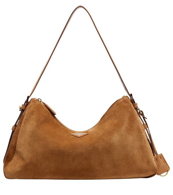 Prada Aimée Large suede shoulder bag