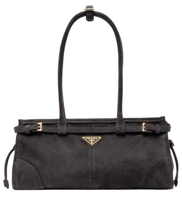 Prada Bonnie Medium suede shoulder bag