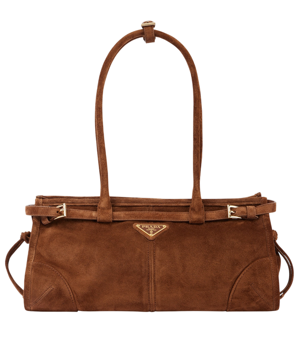 Prada Bonnie Medium suede shoulder bag