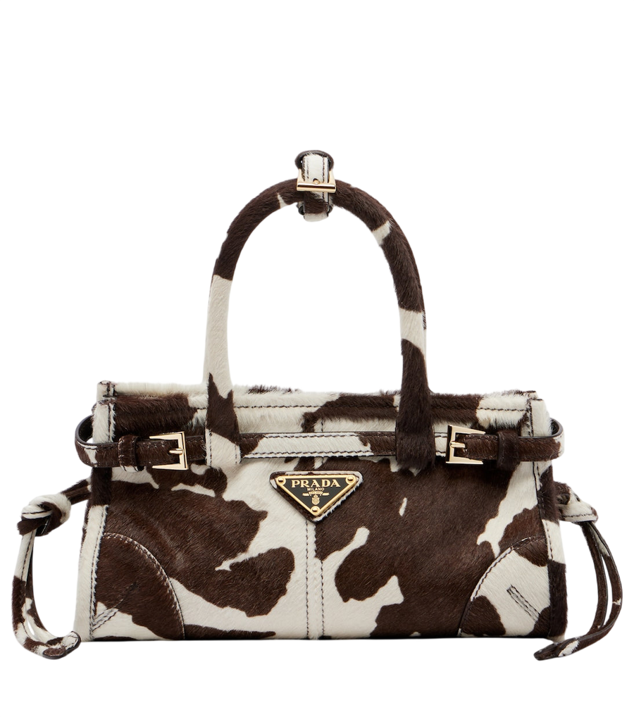 Sac à main Prada Bonnie Mini en cuir façon poulain